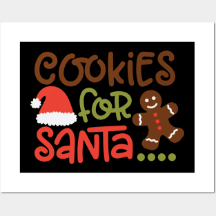 Cookies for Santa Funny Matching Family Christmas Gift Posters and Art